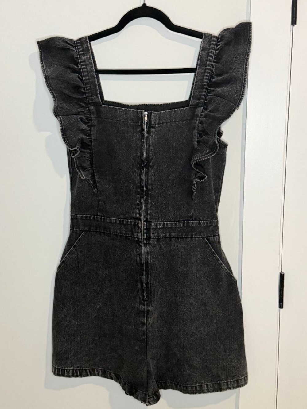 Gilli (L) Black Denim Romper